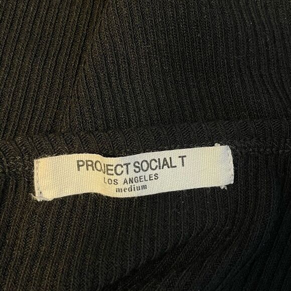 PROJECT SOCIAL T Tank Top Ribbed Black M - Picture 5 of 6